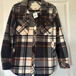Dry Goods Thread and Supply Black and Orange Plaid Jacket Womens